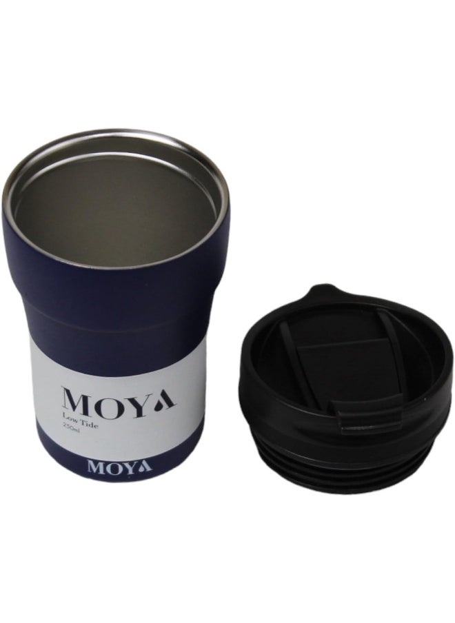 Low Tide Travel Coffee Mug Black/Navy 250ML