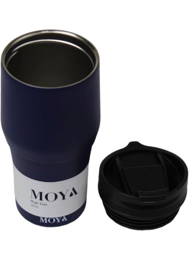 High Tide Travel Coffee Mug Black/Navy 380ML