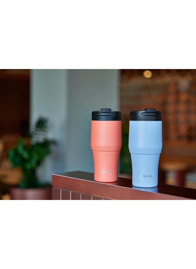 High Tide Travel Coffee Mug Blue/White 380ML