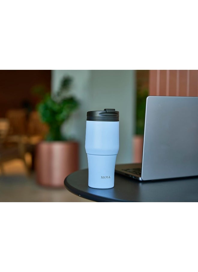 High Tide Travel Coffee Mug Black/Powder Blue 380Ml