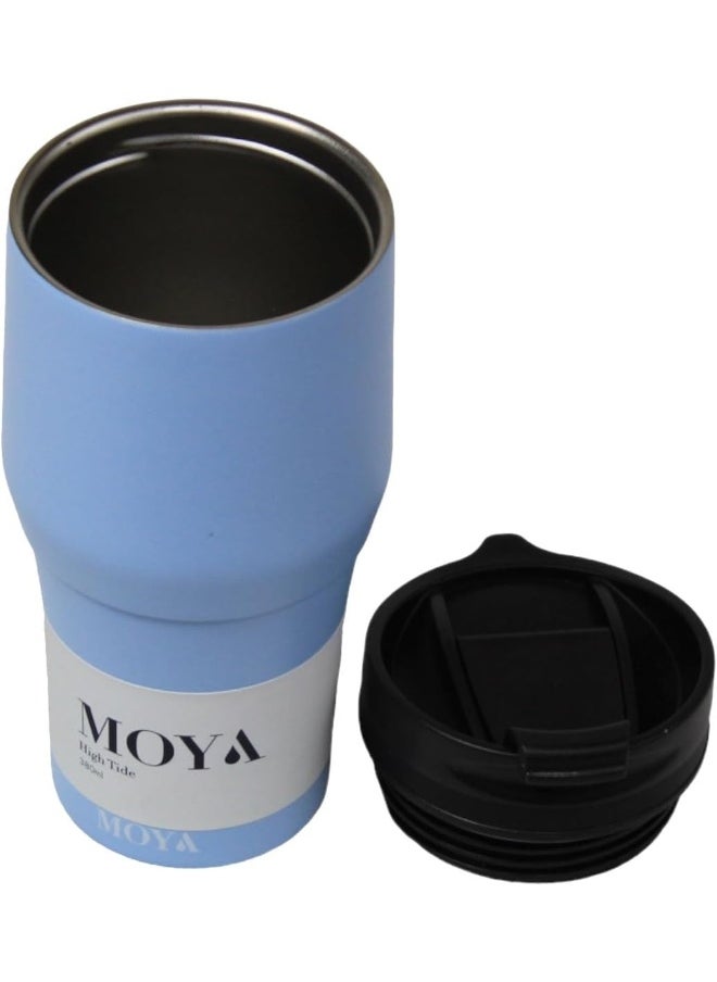 High Tide Travel Coffee Mug Black/Powder Blue 380Ml