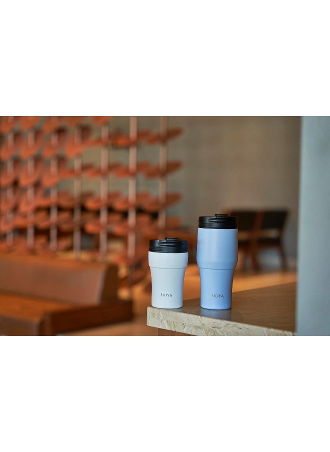 High Tide Travel Coffee Mug Black/White 380ML