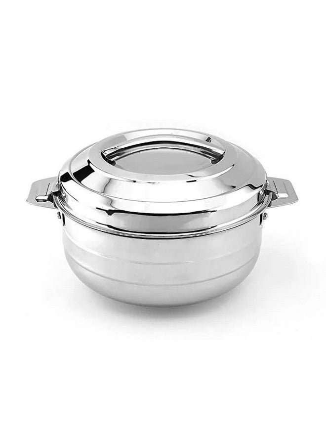 CELLO Lumina Stainless Steel Casserole, 3.5 Litre, Silver,Solid