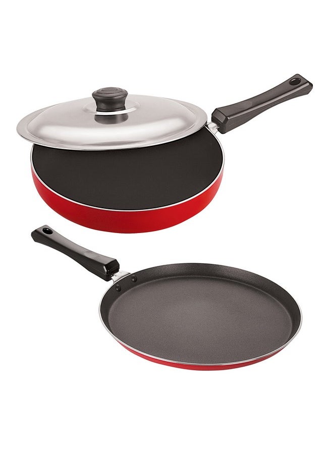 Nirlon Gas Compatible Tawa and Fry Pan Combo Kitchen Essential Set