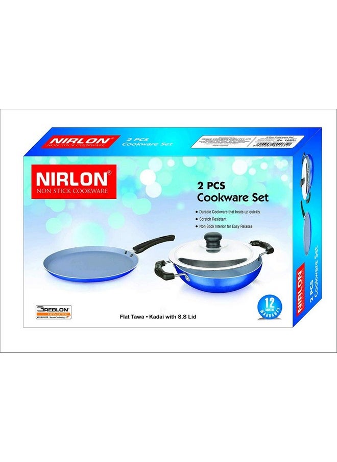 Nirlon Nonstick Aluminium Cookware Pots and Pans Utensil Set (2 Piece)