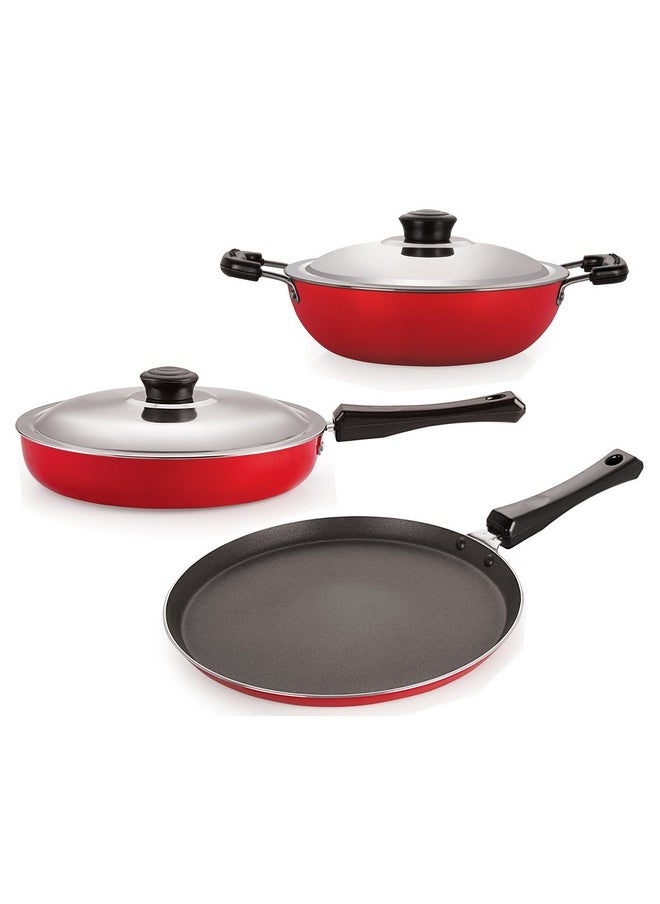 Nirlon Non-Stick Scratch Resistance Pure Aluminium Kitchenware Combo Set