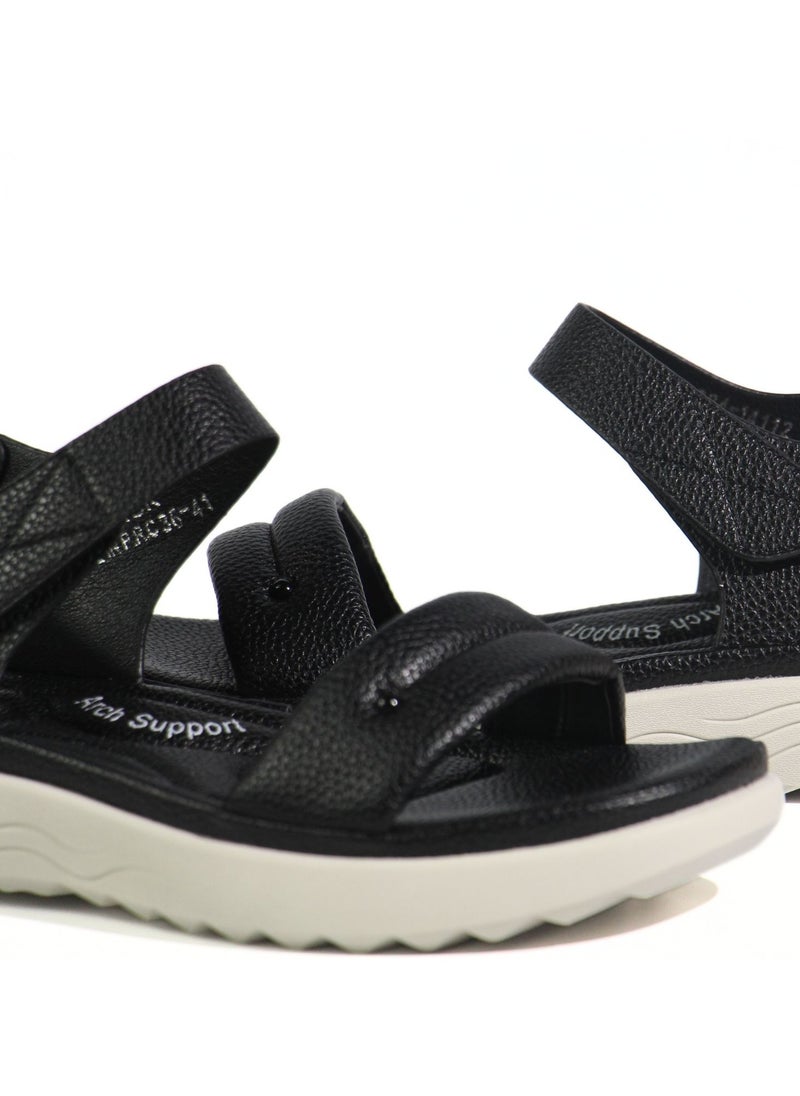 Monami Women's Flat Sandals - Elegant Open-Toe Summer Sandals for Women, Lightweight Comfortable Walking Sandals for Girls & Ladies, Soft Cushioned Footbed for Beach, Travel, and Everyday Outfits