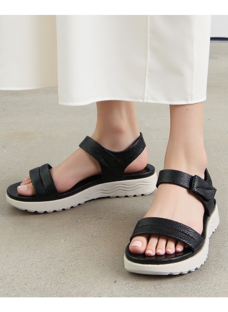 Monami Women's Flat Sandals - Elegant Open-Toe Summer Sandals for Women, Lightweight Comfortable Walking Sandals for Girls & Ladies, Soft Cushioned Footbed for Beach, Travel, and Everyday Outfits