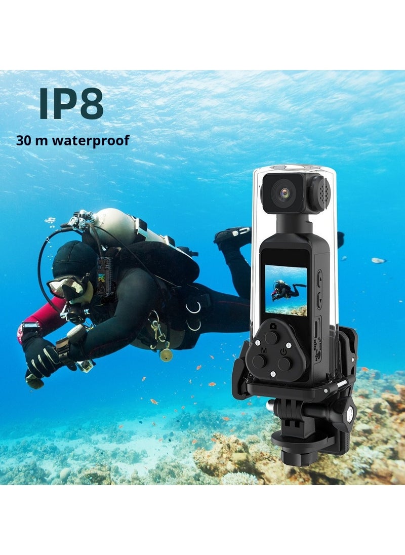 5K Pocket Sports Camera 270° Rotating Creative Handheld Camera Compact Outdoor Action Cam