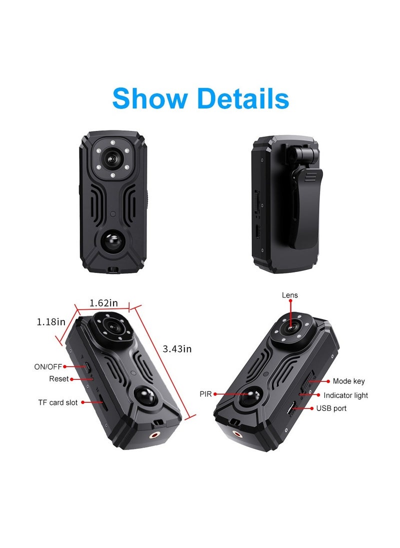 Thumb Sports Camera Motorcycle Recorder 2K HD Clip On Camera