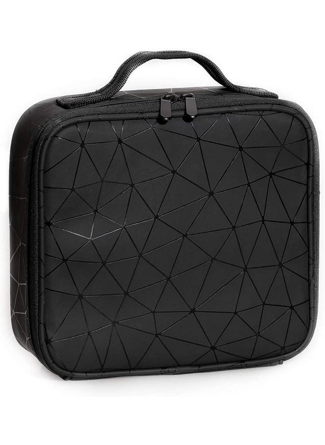 KIRA Professional Cosmetic Makeup Storage Organizer Bag with Adjustable Compartments, Portable Water Proof Cosmetic Travel Case for Women, Vanity Box (BM 41-23) (Diamond Print)