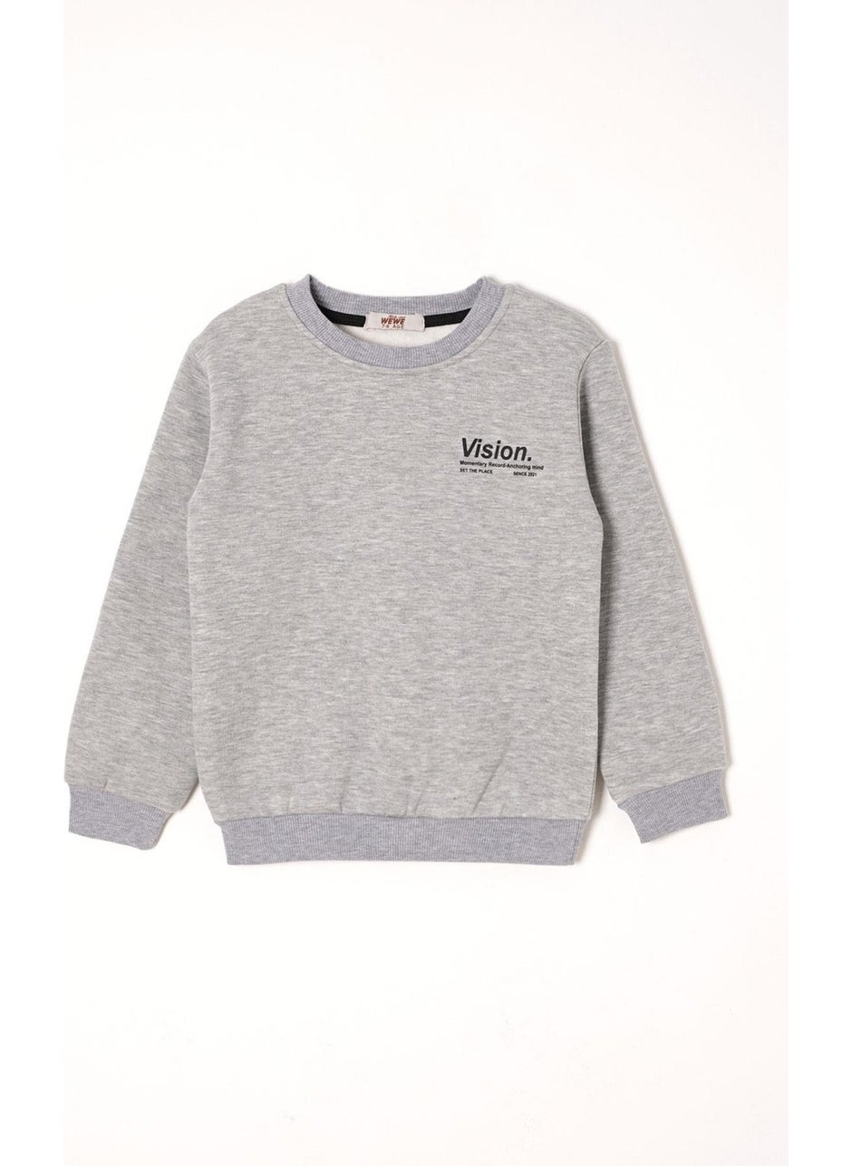Vision Printed Gray Color Boy Tracksuit