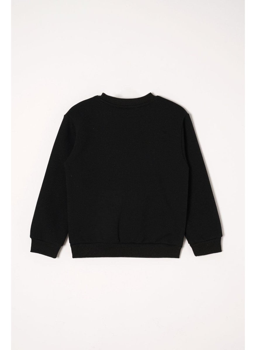 B Printed Black Color Boy Tracksuit