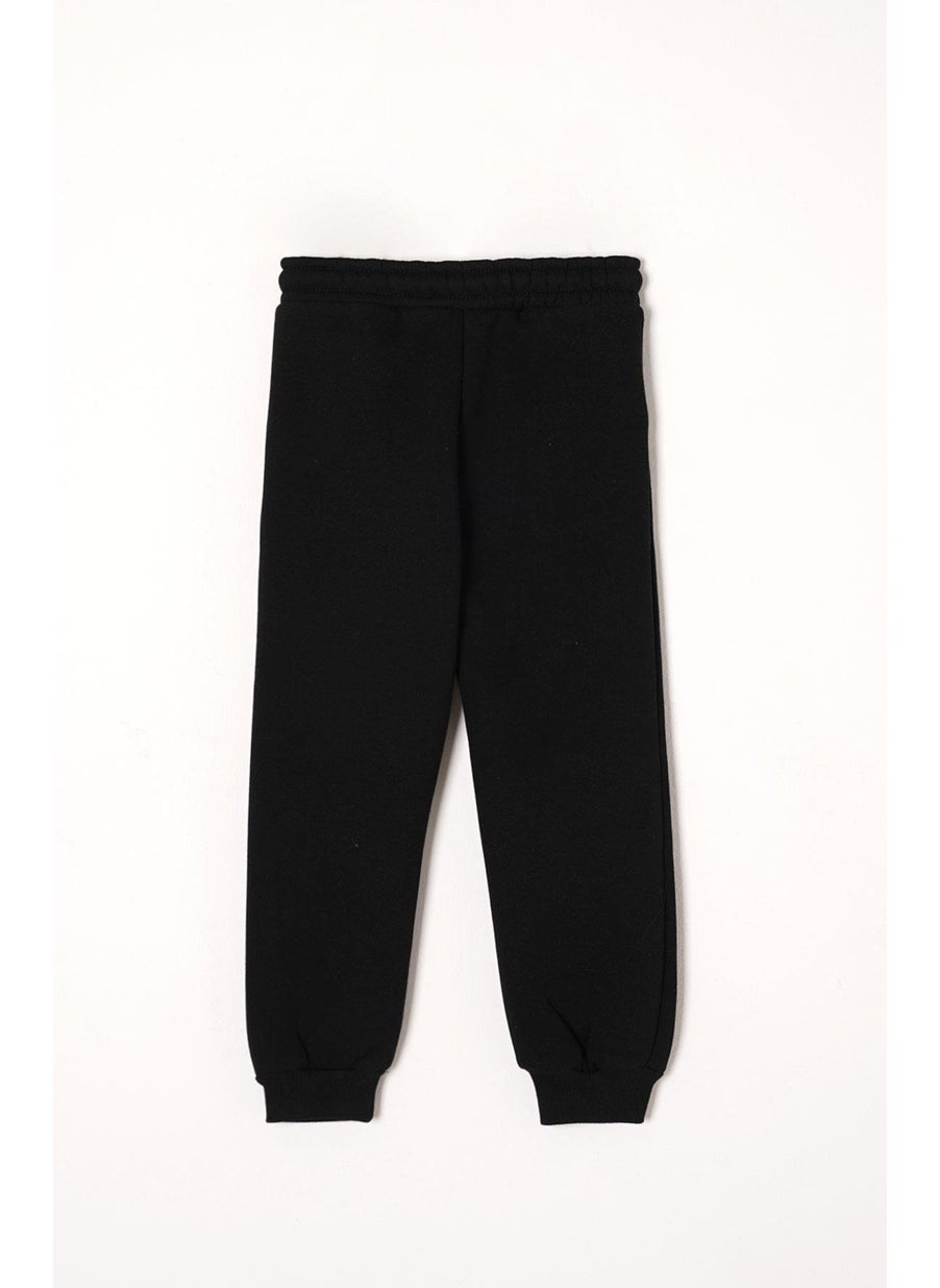 B Printed Black Color Boy Tracksuit