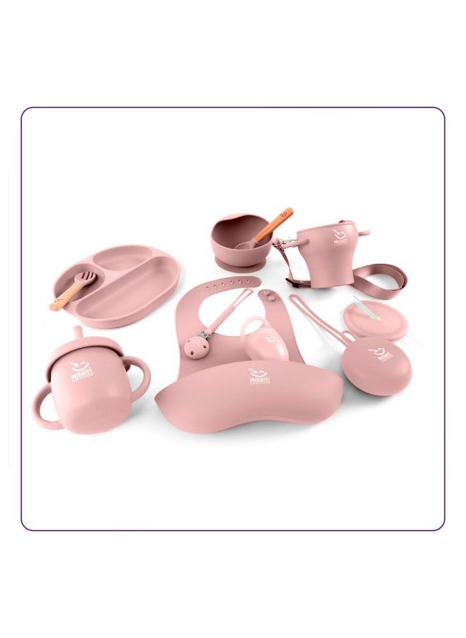 Inspire Joyful Mealtimes with Our Silicone Baby Feeding Set - Ergonomic Baby Bibs, Plates and Utensils Set, Suction Baby Plates and Bowls Set - Perfect for Boys, Girls, Babys - Platos para Bebe