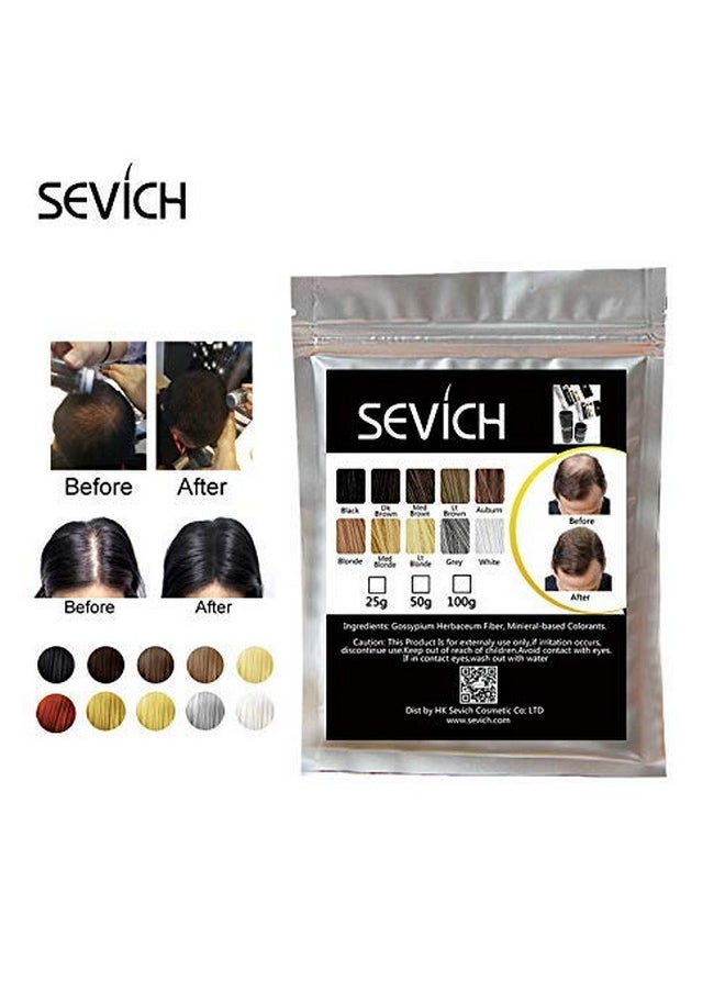 Sevich Hair Building Fiber Refill Bag (Black), Powder Based fibers | Natural Hair Thickening Fibre for Thin Hair Men & Women | Cover bald spot, 25gm (Pack of 5)