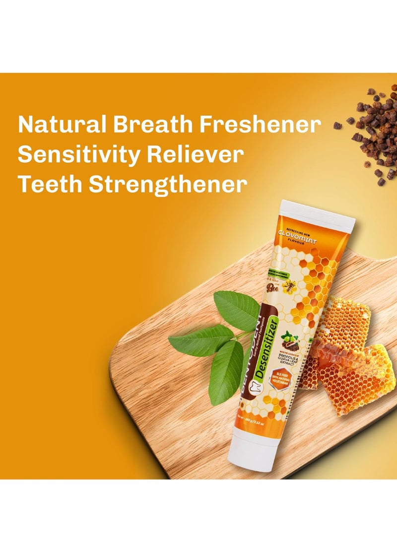 Bentodent Toothpaste - Desensitizer Natural Sensitivity Relief Toothpaste with Clove And Mint - 100 Gm