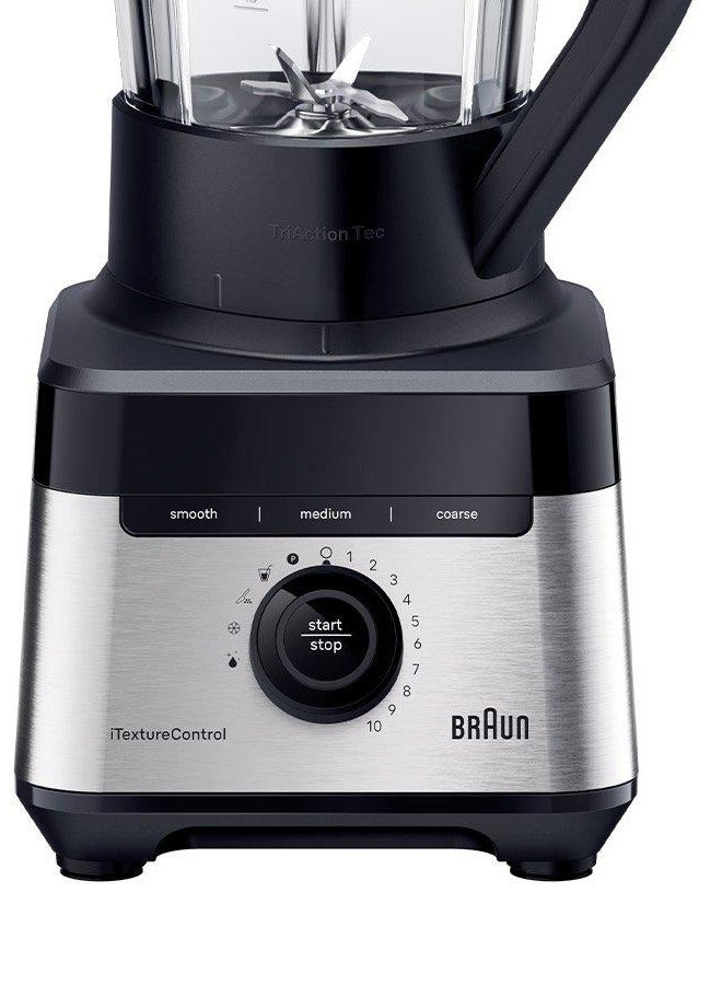 Power Blender7 1400W 2L Glass Jug  10 Speeds Black 2 L 1400 W JB7551BK Black & Silver