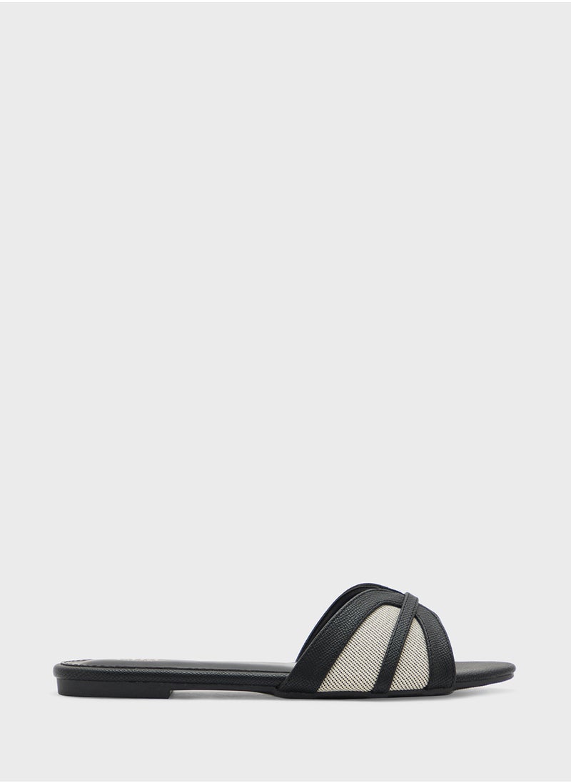 Color Block Flat Sandal