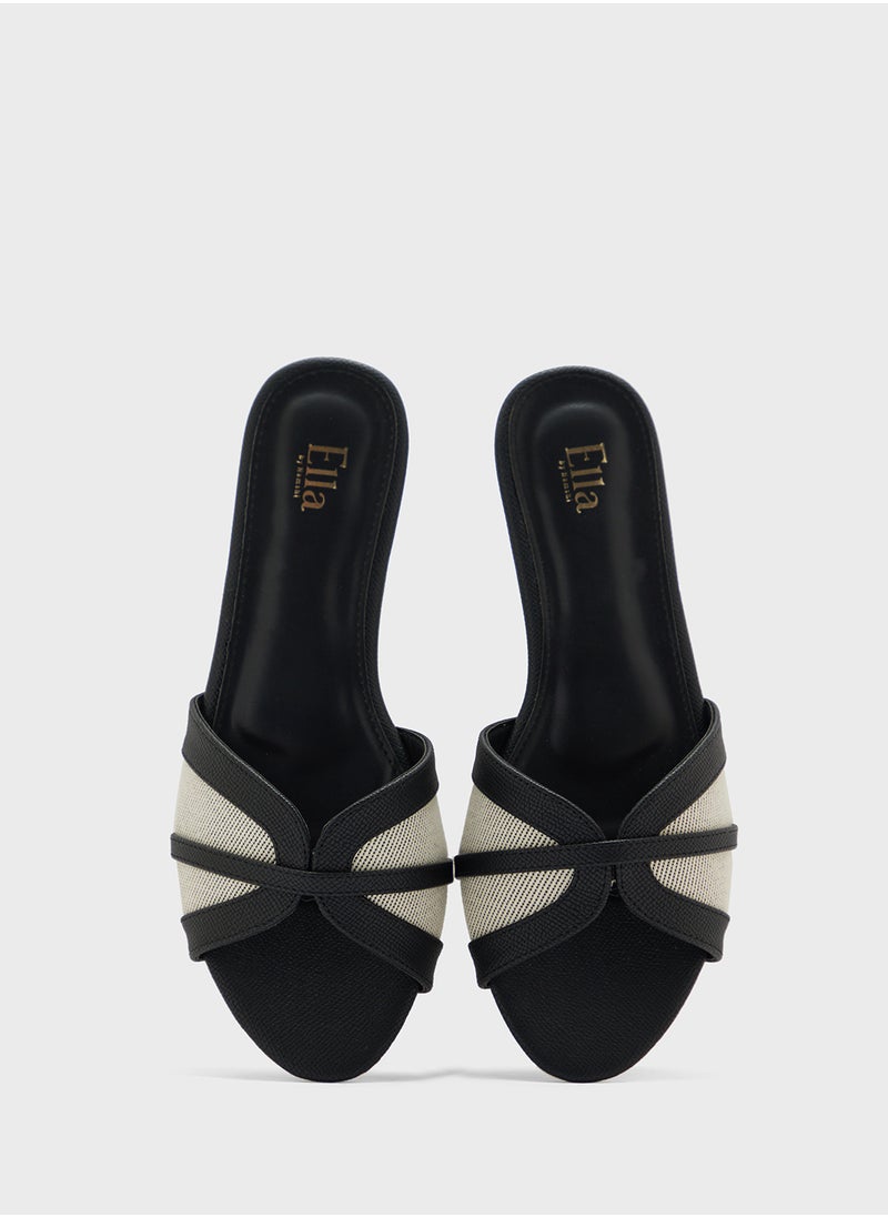 Color Block Flat Sandal