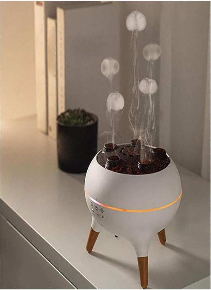 Wireless Remote Control, Dynamic Jellyfish Essential Oil Diffuser, Cool Mist Humidifier for Bedroom, Essential Oil Humidifier, 7 Color Lights, Automatic Shutoff for Bedroom Baby, BPA Free