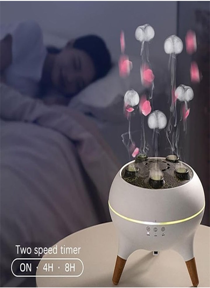 Wireless Remote Control, Dynamic Jellyfish Essential Oil Diffuser, Cool Mist Humidifier for Bedroom, Essential Oil Humidifier, 7 Color Lights, Automatic Shutoff for Bedroom Baby, BPA Free