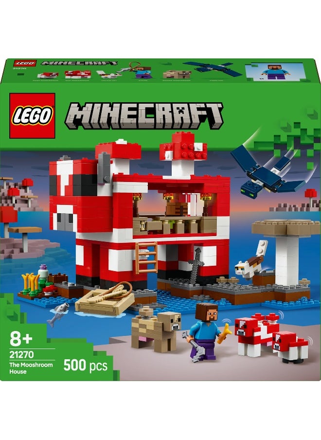 LEGO Minecraft The Mooshroom House 21270 Building Set (500 Pieces)