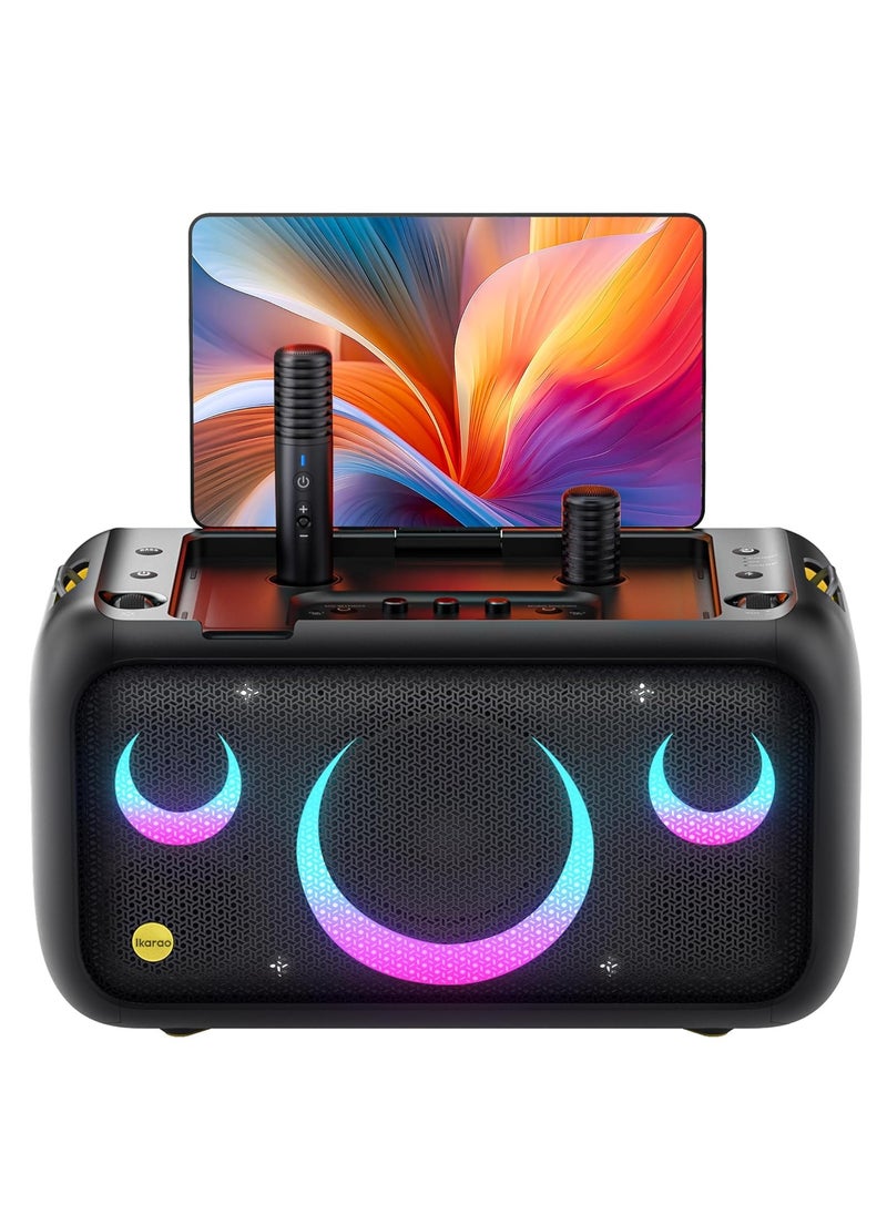 IKARAO X1 ALL-IN-ONE SMART PARTY SPEAKER 800W 13.3'' HD SELF-CHARGING W/L MIC x2 BT 5.3 WI-FI HDMI TWS RGB LIGHTS 11.8 KG 10HRS PT TF/USB GUITAR/MIC AUX CARRY STRAP