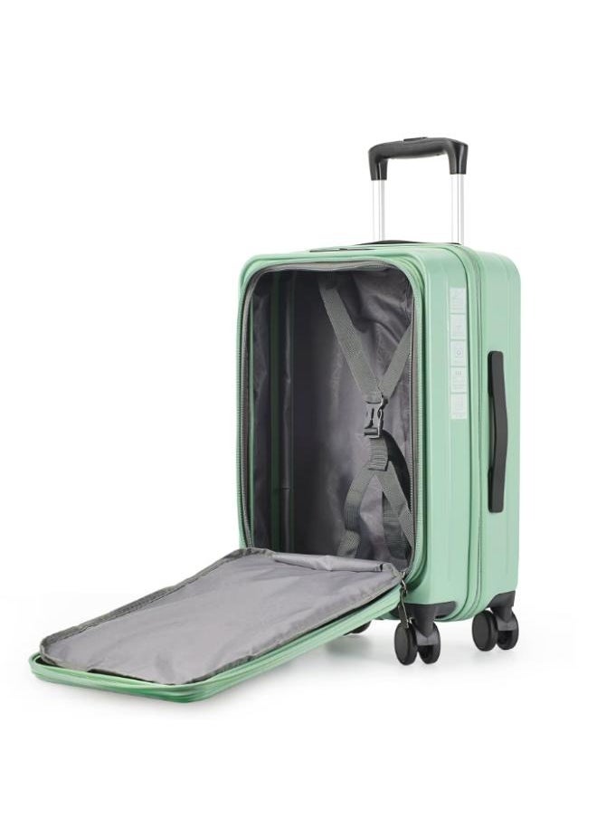 Expandable Carry-On Luggage Durable Hardshell Lightweight Trolley Suitcase with Spinner Wheels and TSA Lock 20inch Front Opening with Laptop Pocket