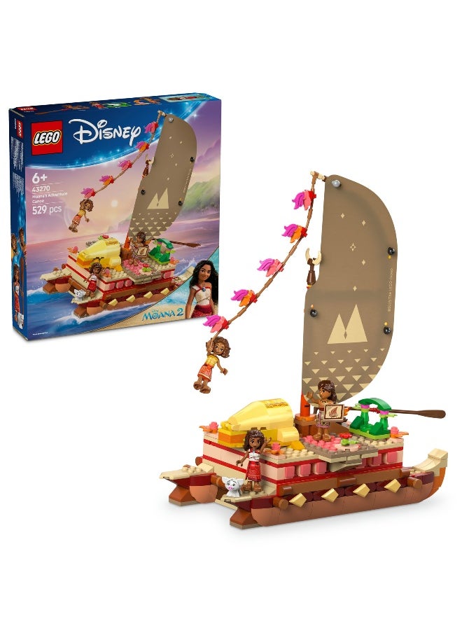 LEGO Disney Moana’s Adventure Canoe 43270 Building Set (529 Pieces)