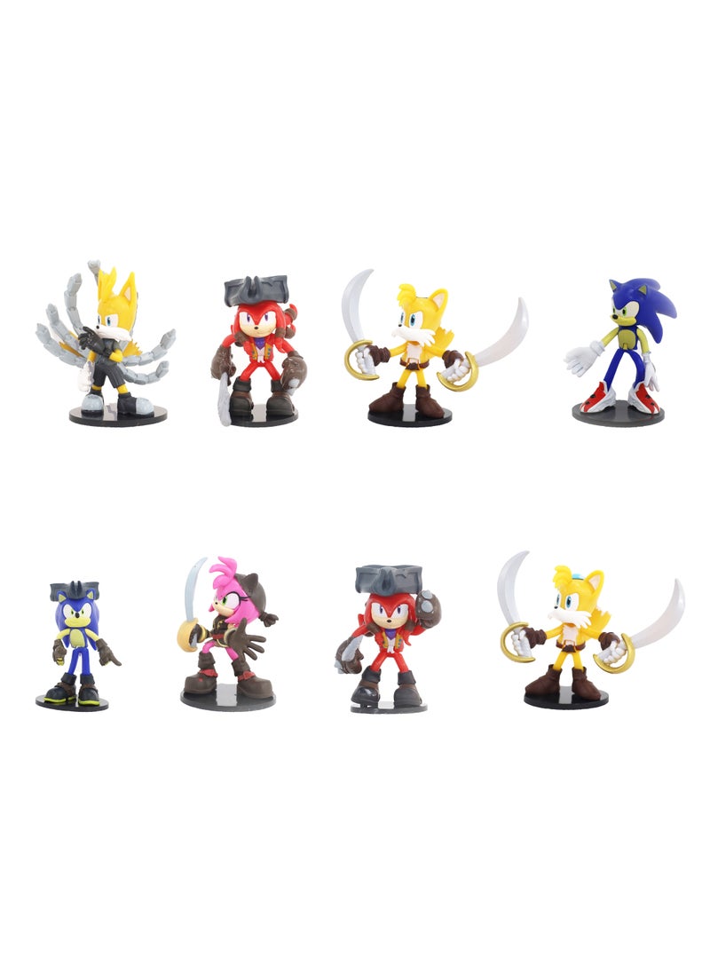 Sonic Figure Action 3-Inches, 4-in-1 Pack, Assorted 1 Piece (Style & Color May Vary) Each Sold Separately | Collectible Figure | Action Figure | Perfect Gift for Kids and Collectors