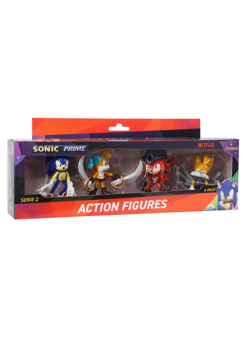 Sonic Figure Action 3-Inches, 4-in-1 Pack, Assorted 1 Piece (Style & Color May Vary) Each Sold Separately | Collectible Figure | Action Figure | Perfect Gift for Kids and Collectors