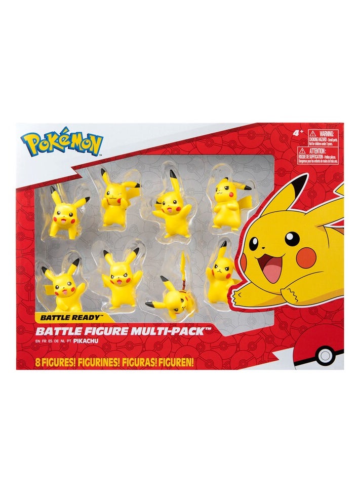 Pokemon Battle Figure Pickachu 2-inches, 8-in-1 Pack | Collectible Figure | Action Figure | Perfect Gift for Kids and Collectors