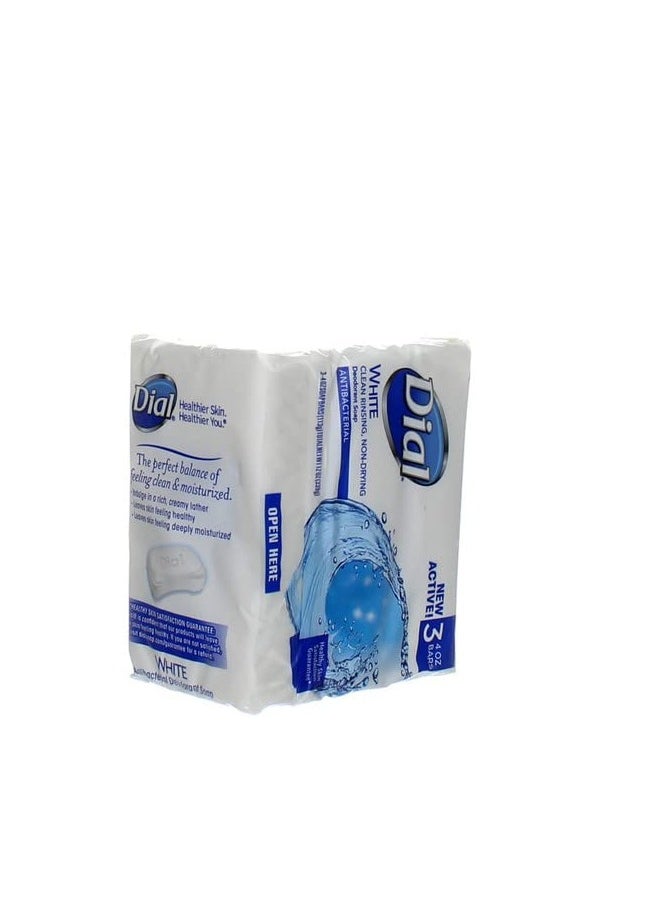 Dial Clean And Refresh Antibacterial Deodorant Bar Soap, White - 4 oz, 3 Bars Pack of 2 (Presentation May Vary)
