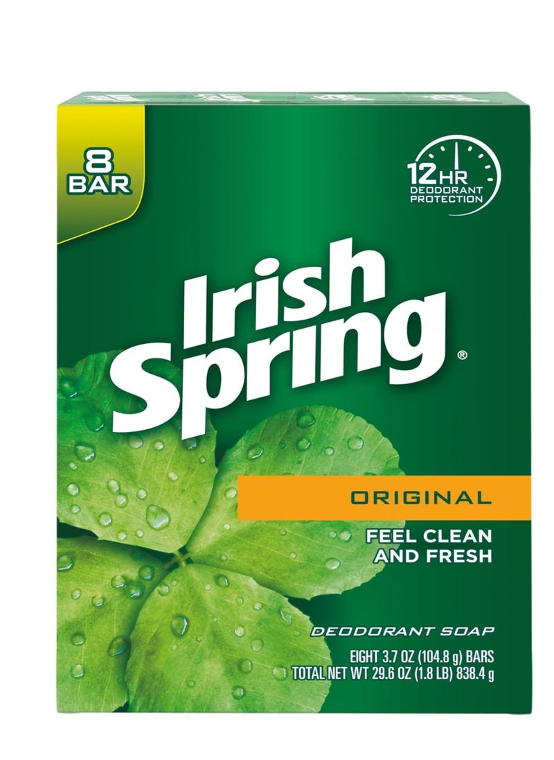 Irish Spring Deodorant Soap Original - 8 Ct