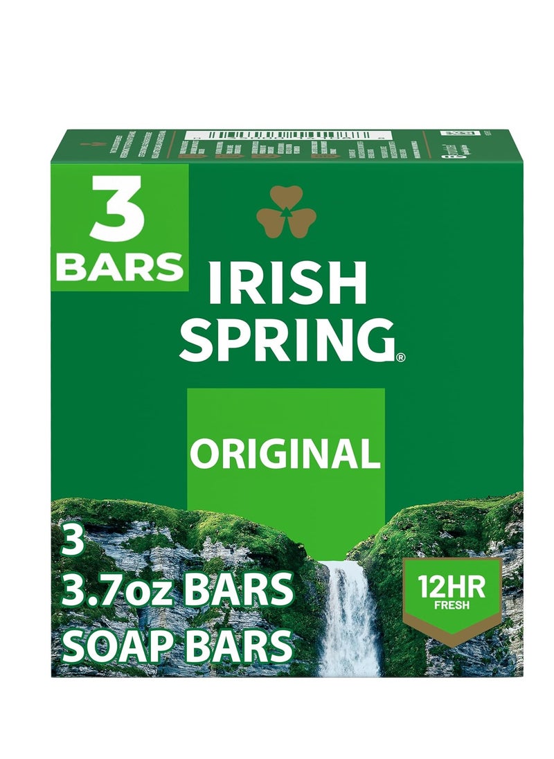 Irish Spring Deodorant Bar Soap, Original, Green Irish Spring, 11.1 Ounce