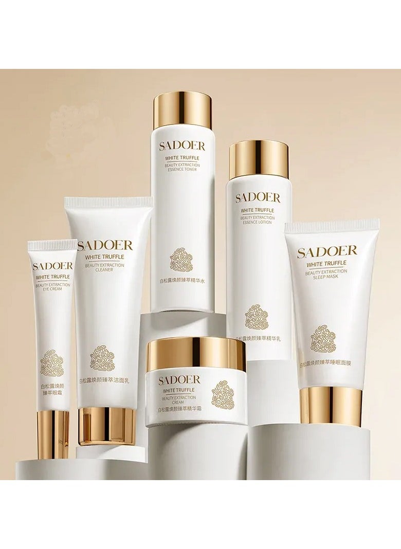 Luxury White Truffle Skincare Set: Six-Piece Moisturizing Radiance and Essence for Radiant Skin