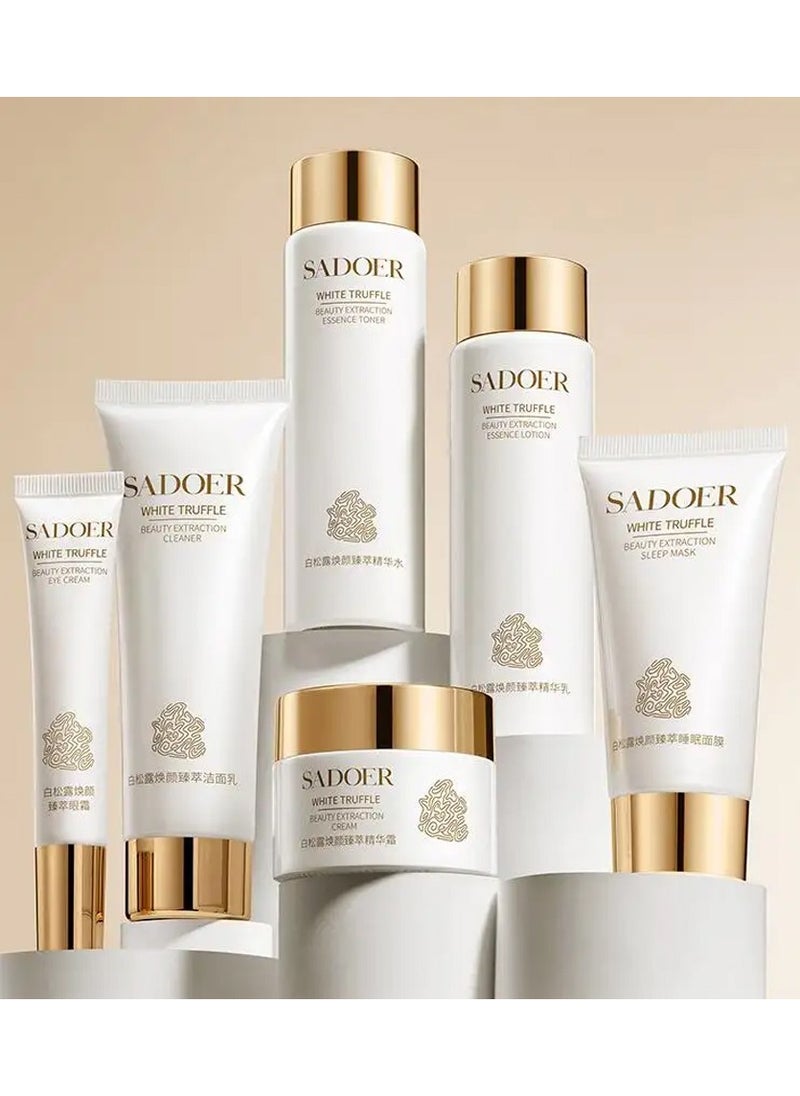 Luxury White Truffle Skincare Set: Six-Piece Moisturizing Radiance and Essence for Radiant Skin