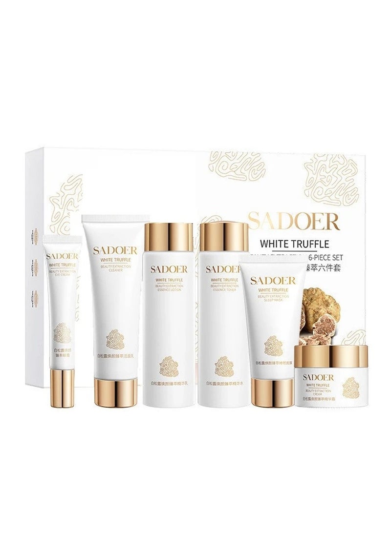 Luxury White Truffle Skincare Set: Six-Piece Moisturizing Radiance and Essence for Radiant Skin