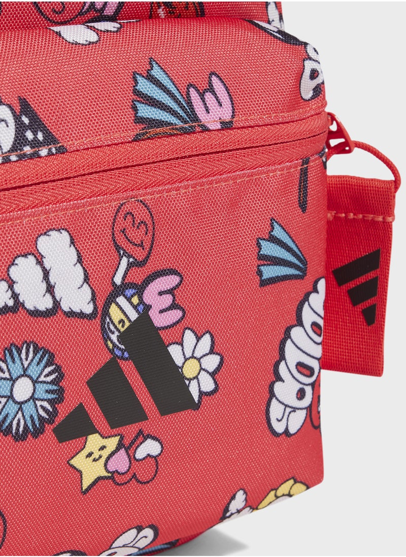 Kids Doodle Graphic Printed Backpack