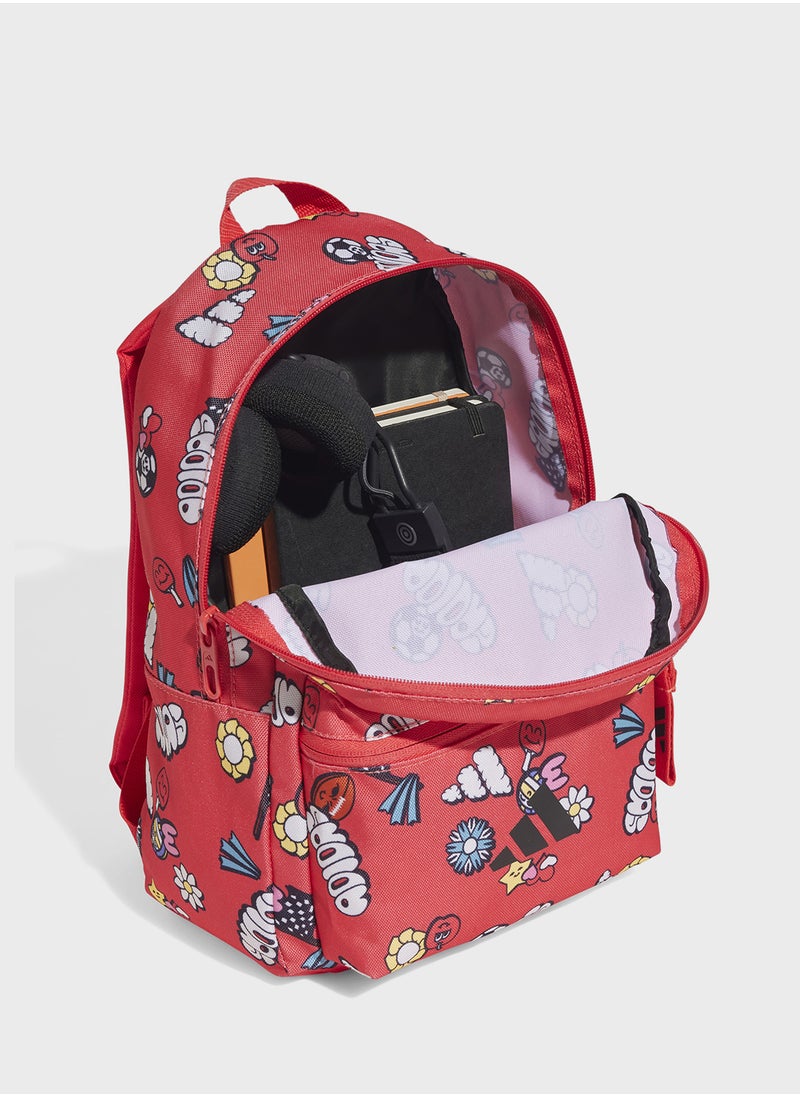 Kids Doodle Graphic Printed Backpack