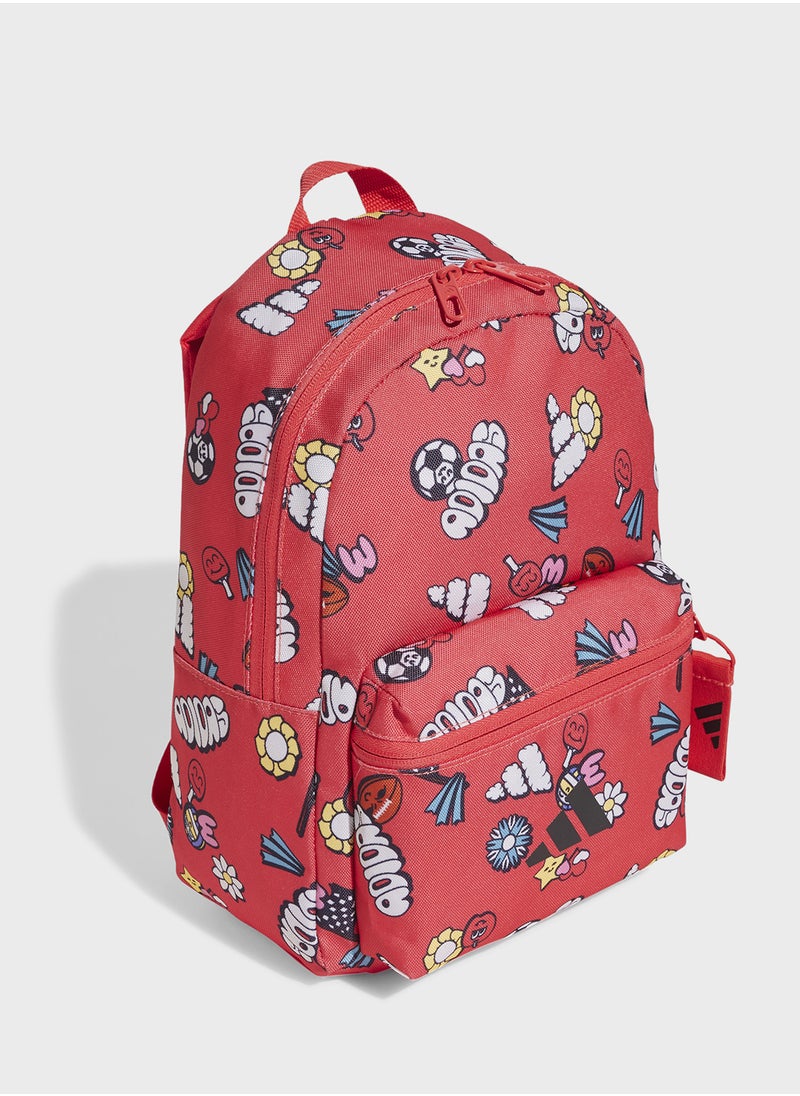Kids Doodle Graphic Printed Backpack
