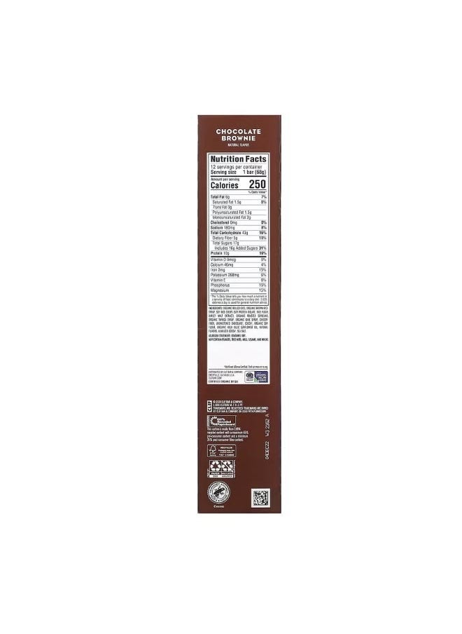 Energy Bar Chocolate Brownie 12 Bars 2.40 oz 68 g Each