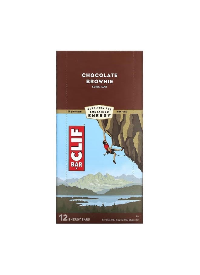 Energy Bar Chocolate Brownie 12 Bars 2.40 oz 68 g Each