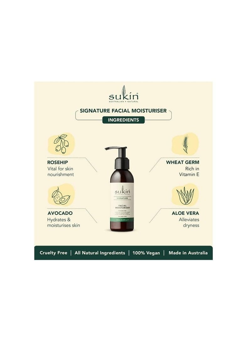 Lightweight Daily Face Moisturizer for Sensitive Skin | Hydrating Australian Skincare with Organic Ingredients | Cruelty-Free & Paraben-Free | Sulfate-Free & Non-Greasy | Natural Skincare Routine for | 120Ml