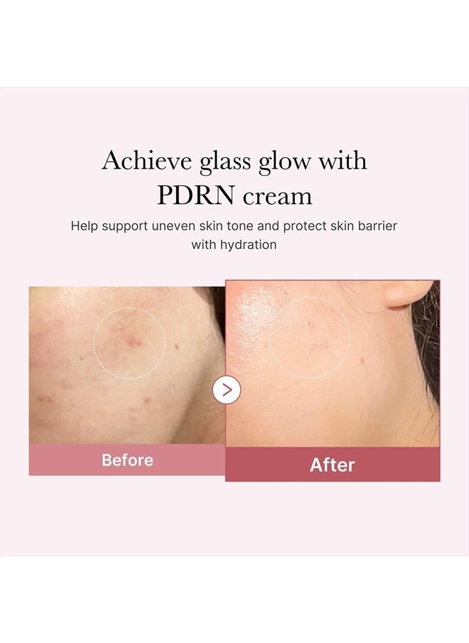 Salmon DNA PDRN Pink Hyaluronic Moisturizing Cream, Pink Soothing Cream, Hyaluronic acid, Niacinamide, Hydrating & Firming, Uneven Skin Tone, Pore Care, Korean Skincare | (50ml/ 1.69 fl.oz.)