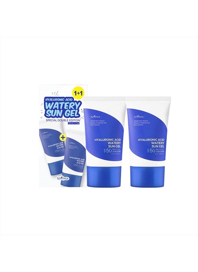 ISNTREE Hyaluronic Acid Watery Sun Gel Double Edition 50ml x 2ea | Special Edition with two sunscreens | Watery gel type sunscreen