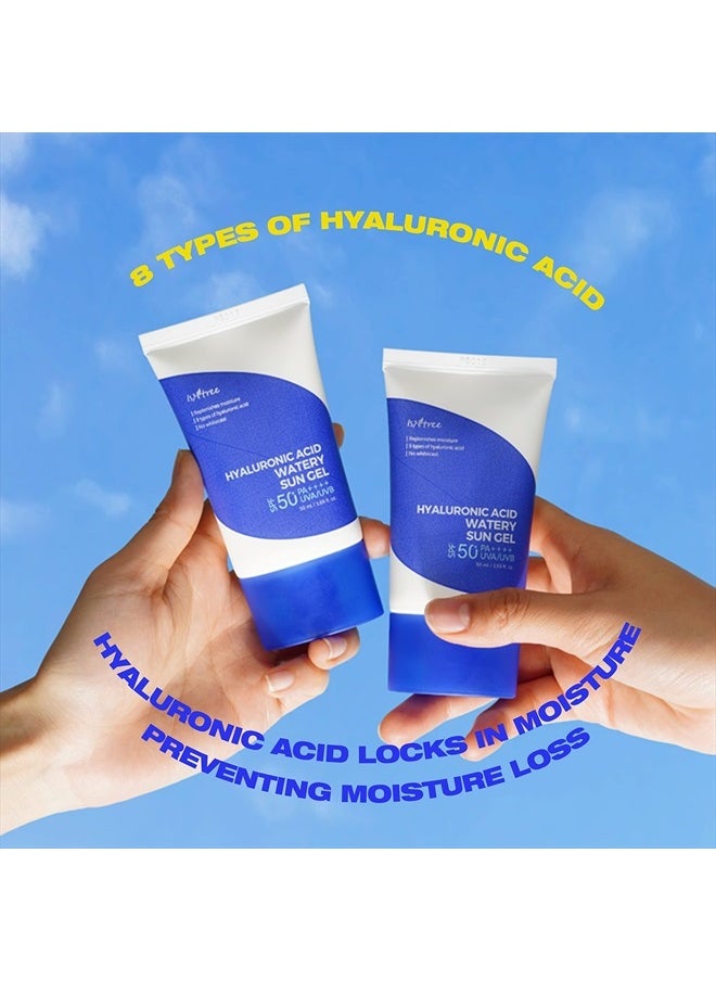 ISNTREE Hyaluronic Acid Watery Sun Gel Double Edition 50ml x 2ea | Special Edition with two sunscreens | Watery gel type sunscreen
