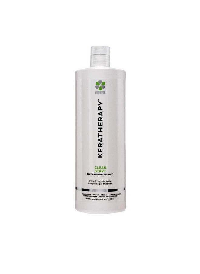 Keratherapy Clean Start Pre-Treatment Shampoo For Frizzy And Curly Hair | Paraben & Sulphate Free Smoothen Shampoo - 1000ml