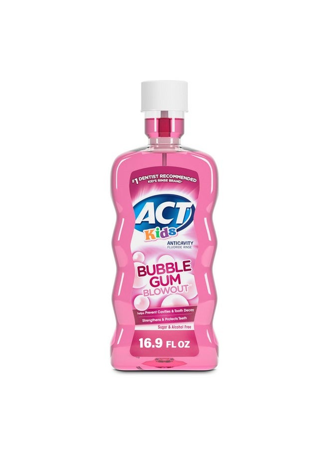 ACT Kids Anti-Cavity Fluoride Rinse, Bubblegum Blowout 16.9 oz